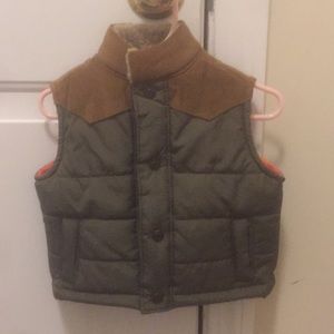 Green puffer vest
